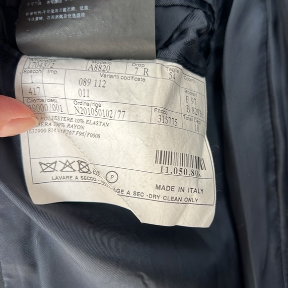 PRADA navy cupro blazer 54R - Picture 7 of 12